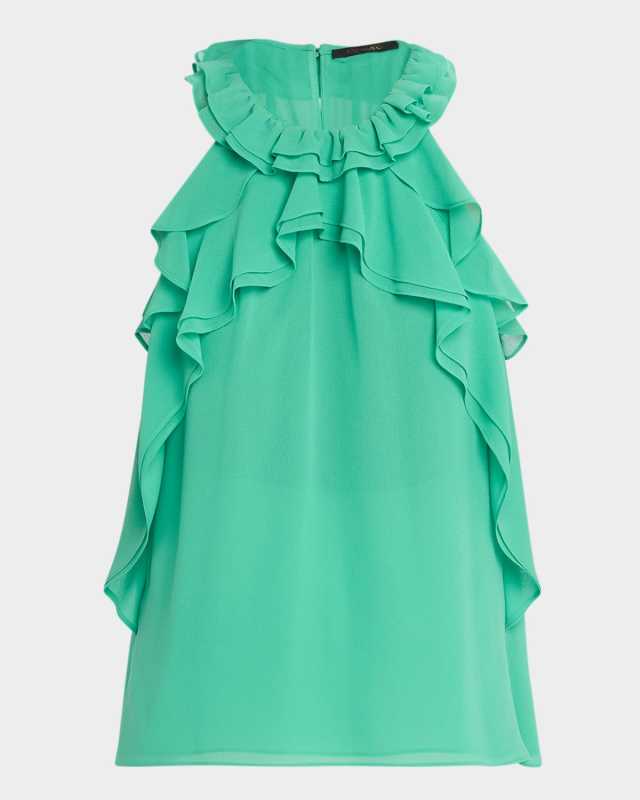 Bristol Ruffle Halter Blous